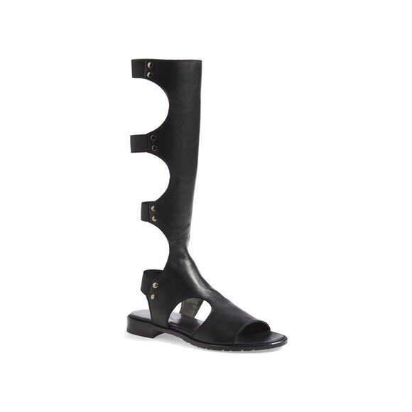 NEW $550 STUART WEITZMAN Backview Tall Gladiator Sandal Boot 5 US CELEBS! (Z1) - Picture 3 of 9